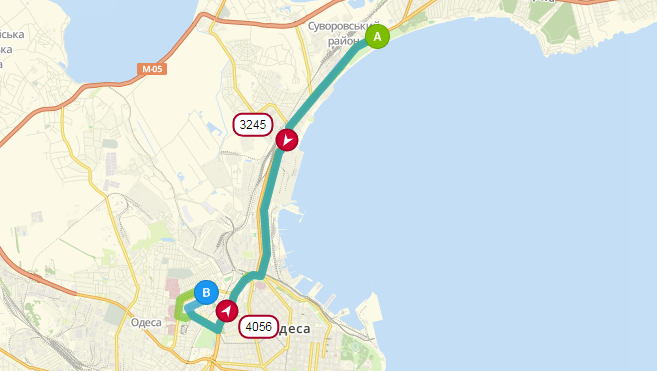 Маршрут движения трамвая №22. Фото: eway.in.ua