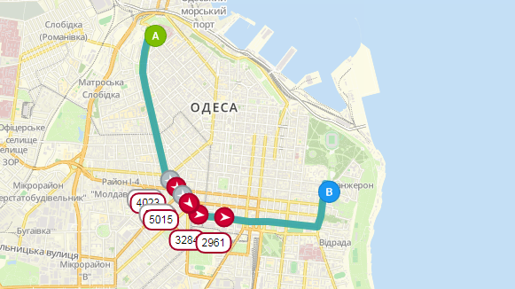 Маршрут движения трамвая №28. Фото: eway.in.ua