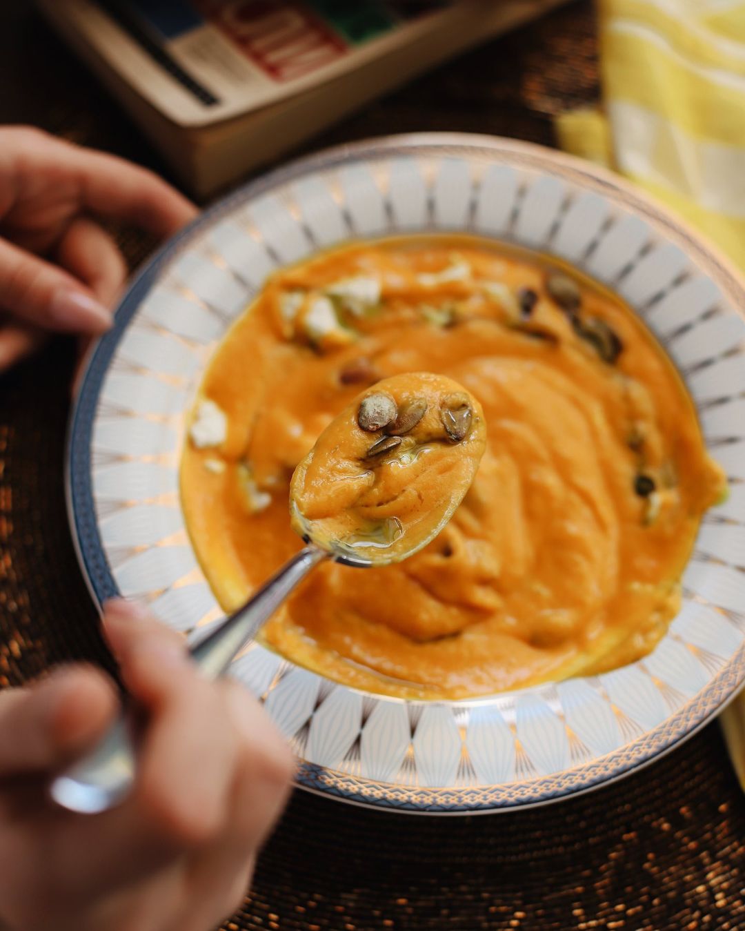 Тыквенный крем-суп с фетой в ресторане Cipolle Pizza Bar. Фото: instagram.com/cipolle_pizzabar