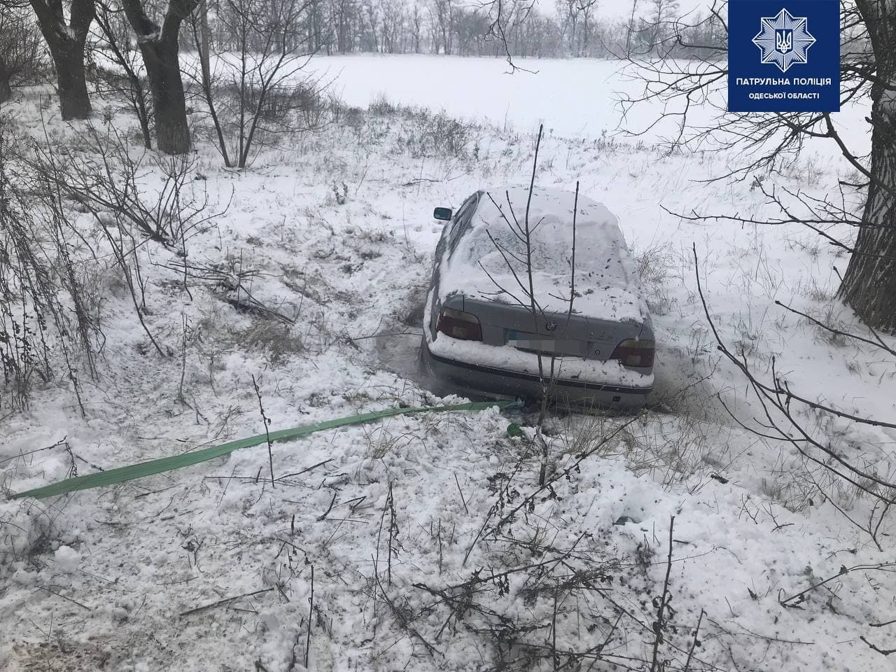 Опасный гололед: под Одессой произошло смертельное ДТП. Фото: патрульная полиция