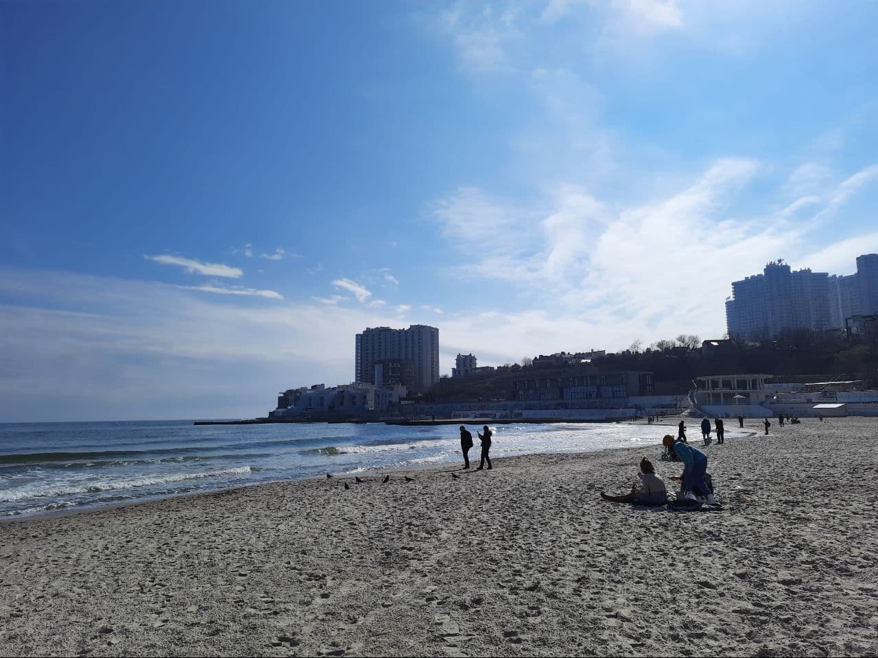 Как выглядят пляжи Одессы в марте 2021 года. Фото Марины Повертайло