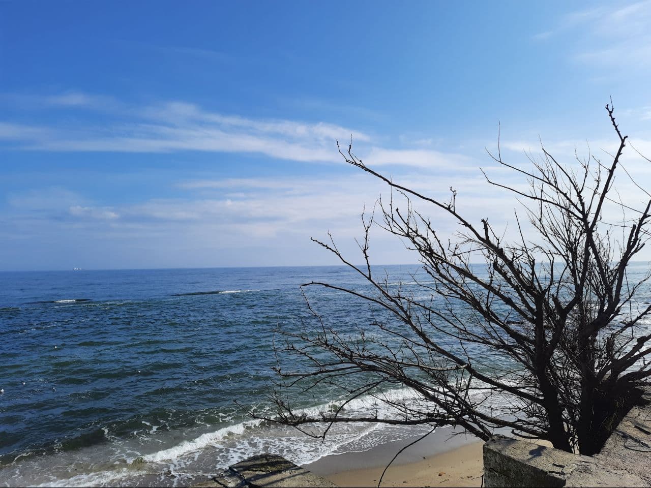 Как выглядят пляжи Одессы в марте 2021 года. Фото Марины Повертайло