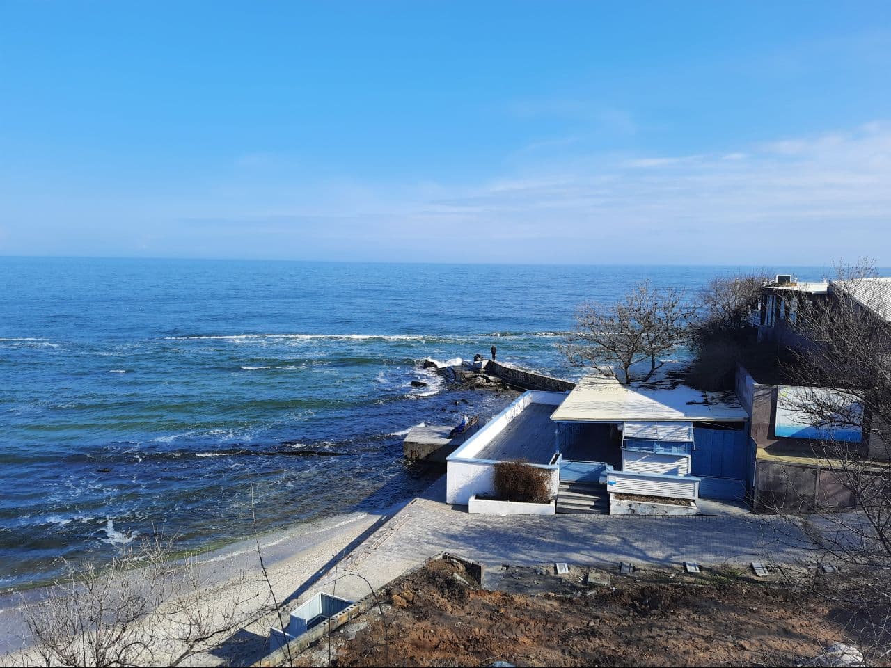 Как выглядят пляжи Одессы в марте 2021 года. Фото Марины Повертайло