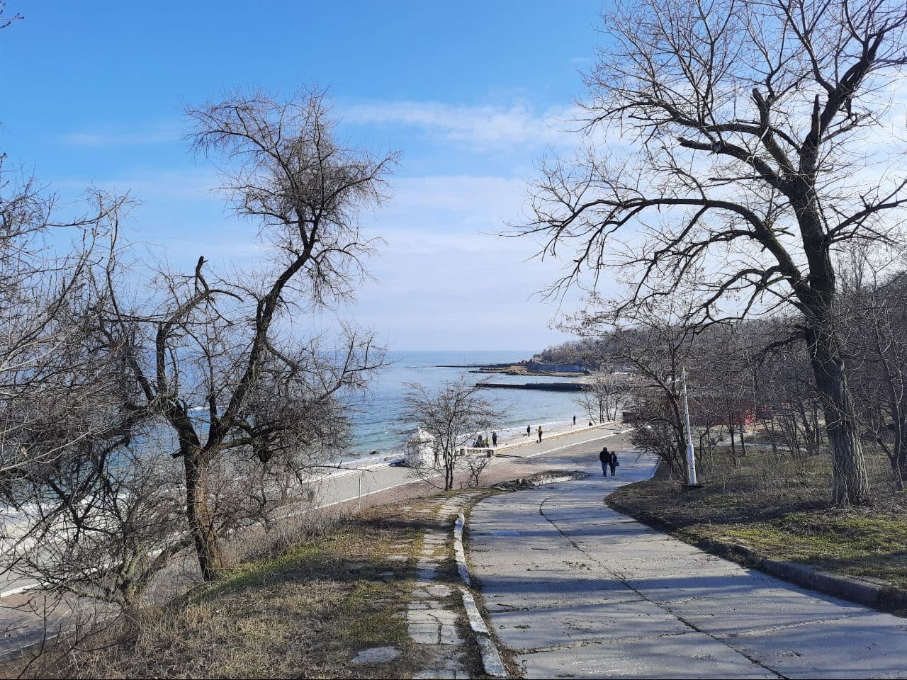 Как выглядят пляжи Одессы в марте 2021 года. Фото Марины Повертайло