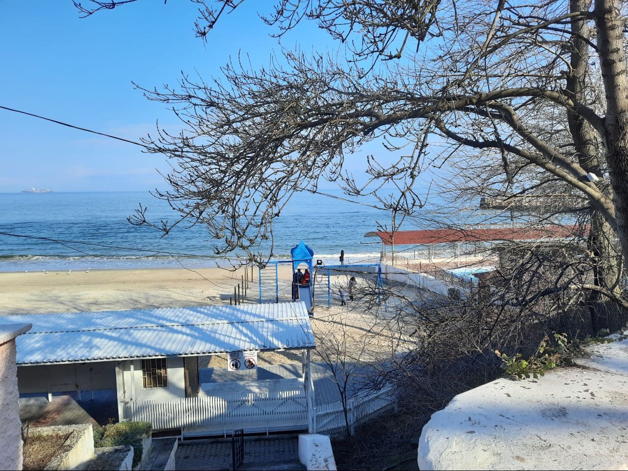 Как выглядят пляжи Одессы в марте 2021 года. Фото Марины Повертайло