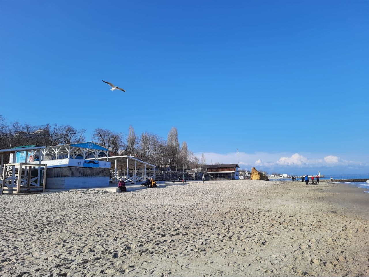 Как выглядят пляжи Одессы в марте 2021 года. Фото Марины Повертайло