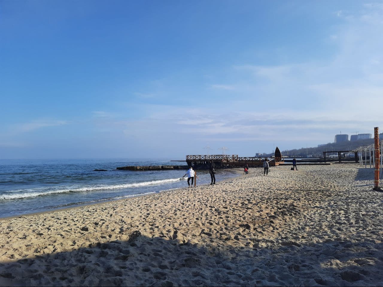 Как выглядят пляжи Одессы в марте 2021 года. Фото Марины Повертайло