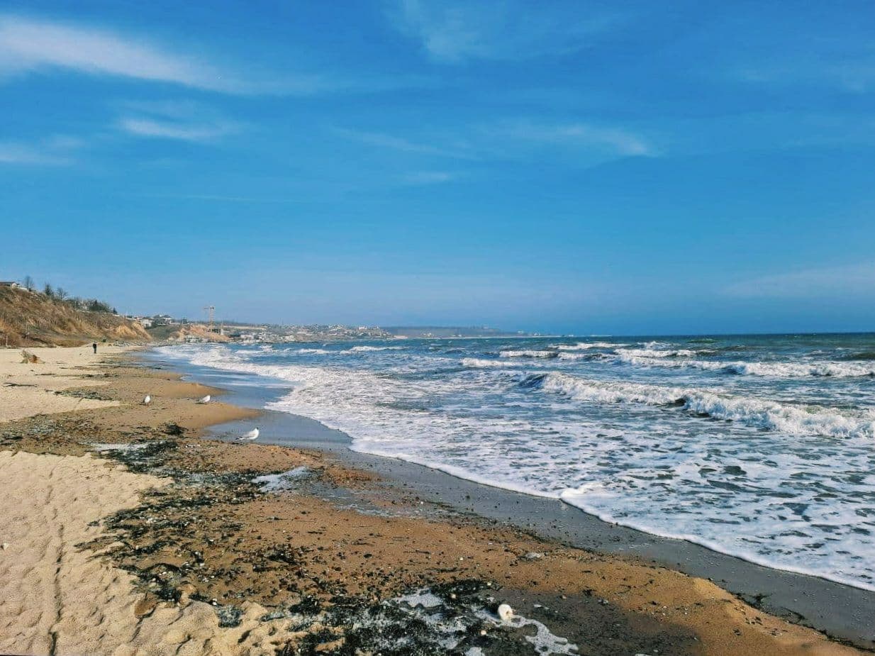 Как выглядят пляжи Одессы в марте 2021 года. Фото Марины Повертайло