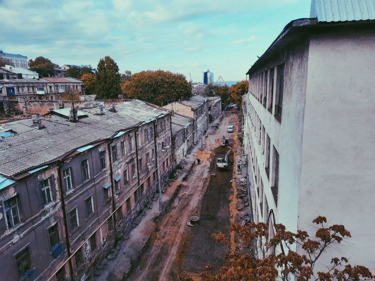 Деволановский спуск в Одессе осенью 2021 года. Фото Марины Повертайло