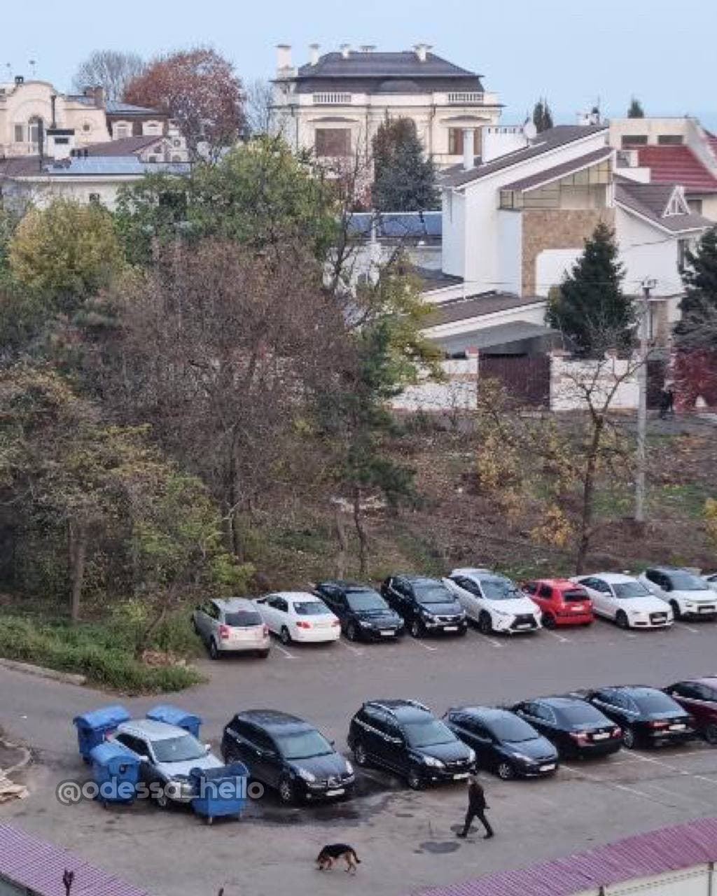 В Ванном переулке машина заблокировала подъезд к мусорным бакам. Фото: телеграм-канал "Подслушано Одесса"