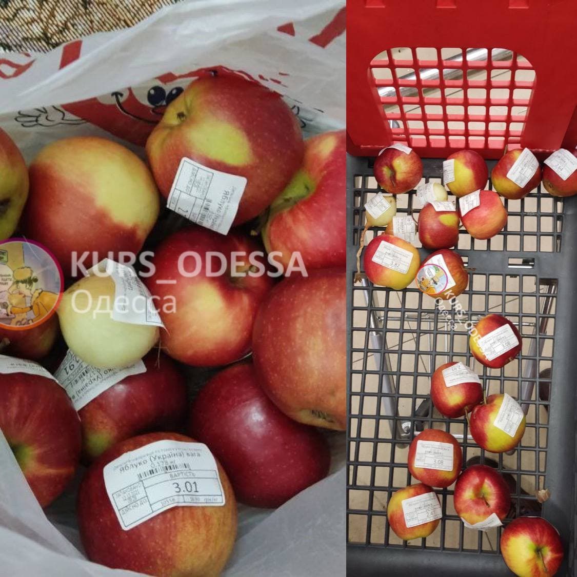 Одесситы вместо пластиковых пакетов используют перчатки.