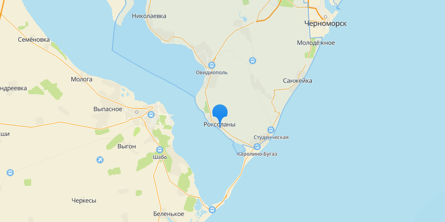 Село Роксоланы. Карта: 2ГИС