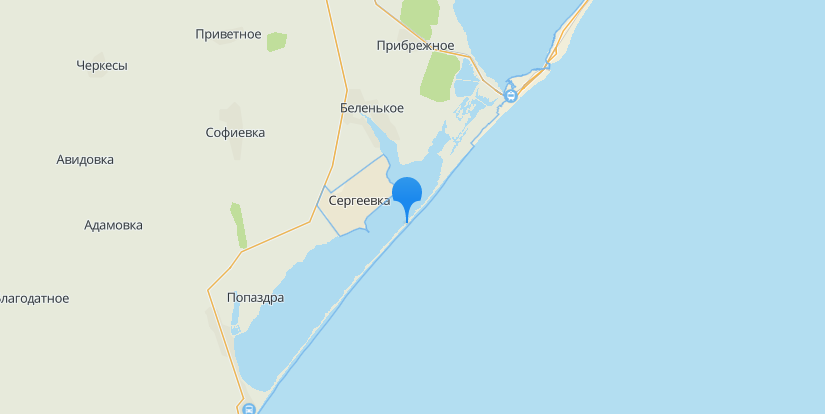 Будакская коса. Карта: 2ГИС