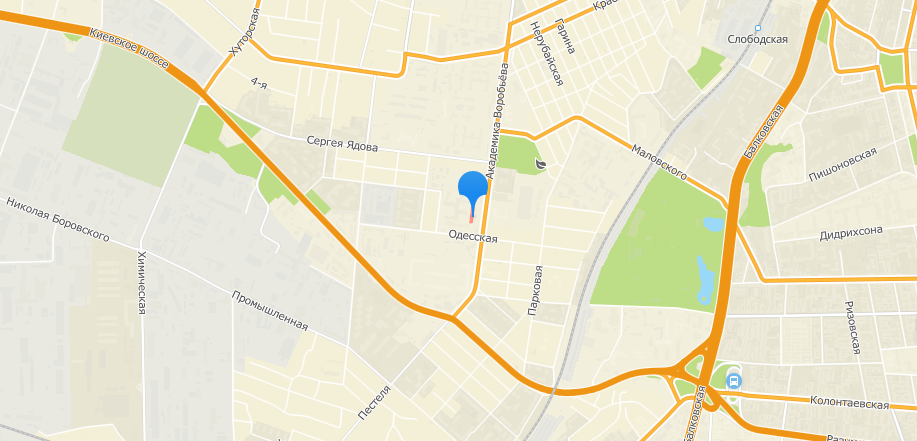 Одесская областная детская клиническая больница. Карта: 2ГИС