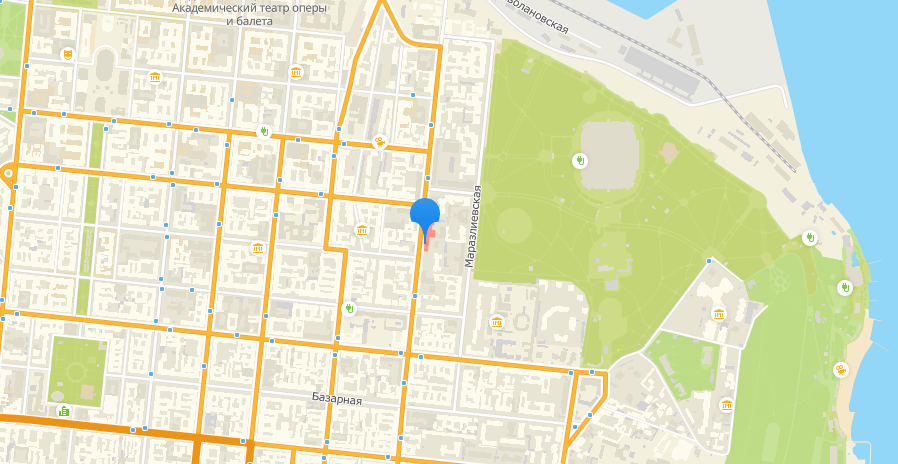 Одесский областной медицинский центр психического здоровья на Канатной. Карта: 2ГИС