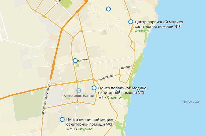 Амбулатории Центра первичной медико-санитарной помощи №3. Карта: 2ГИС