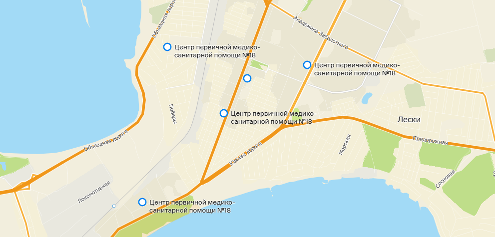 Амбулатории Центра первичной медико-санитарной помощи №18. Карта: 2ГИС