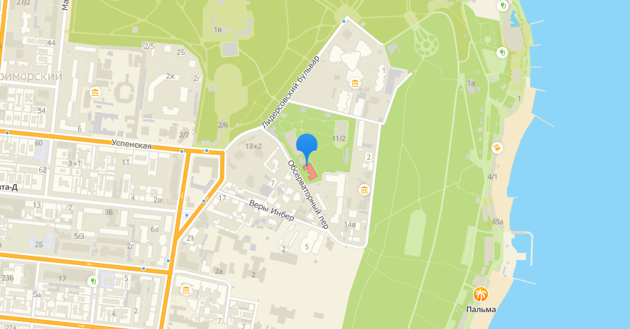 Консультативно-диагностический центр №6 в Обсерваторном переулке. Карта: 2ГИС