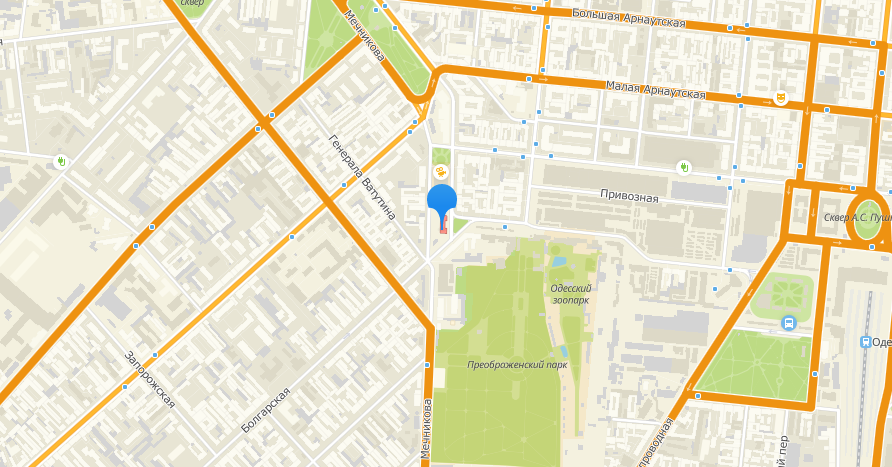 Детская поликлиника №7 на Старопортофранковской. Карта: 2ГИС