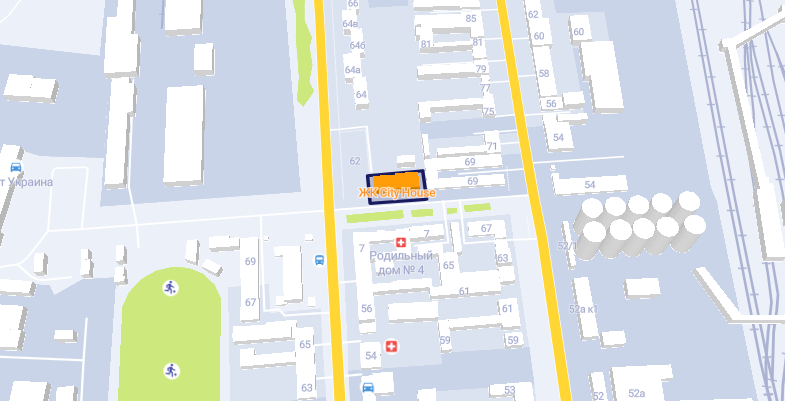 ЖК City House в Одессе. Карта: "ЛУН"