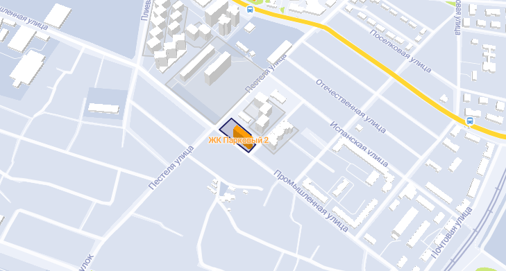 ЖК "Парковый 2" в Одессе. Карта: "ЛУН"