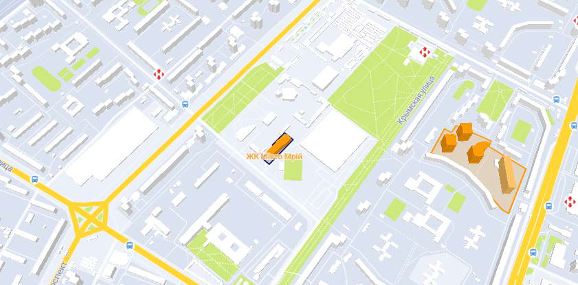 ЖК "Місто Мрій" в Одессе. Карта: "ЛУН"