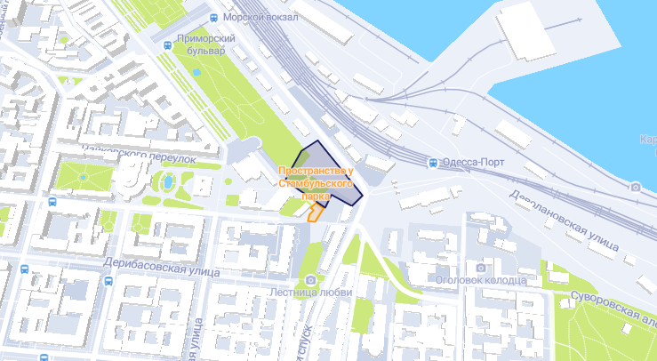 Пространство у Стамбульского парка. Карта: "ЛУН"