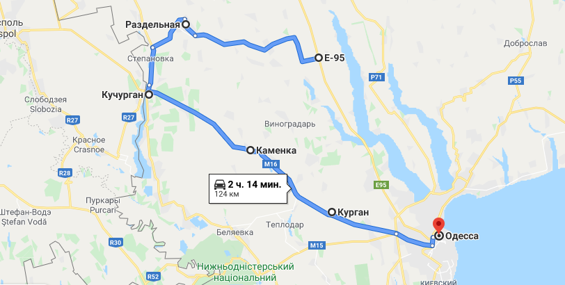 Маршрут объезда ремонтных работ