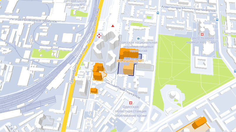 На Канатной построят новый жилой комплекс Mandarin ART. Карта: "ЛУН"