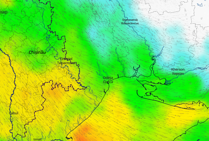 Направление ветра сегодня карта