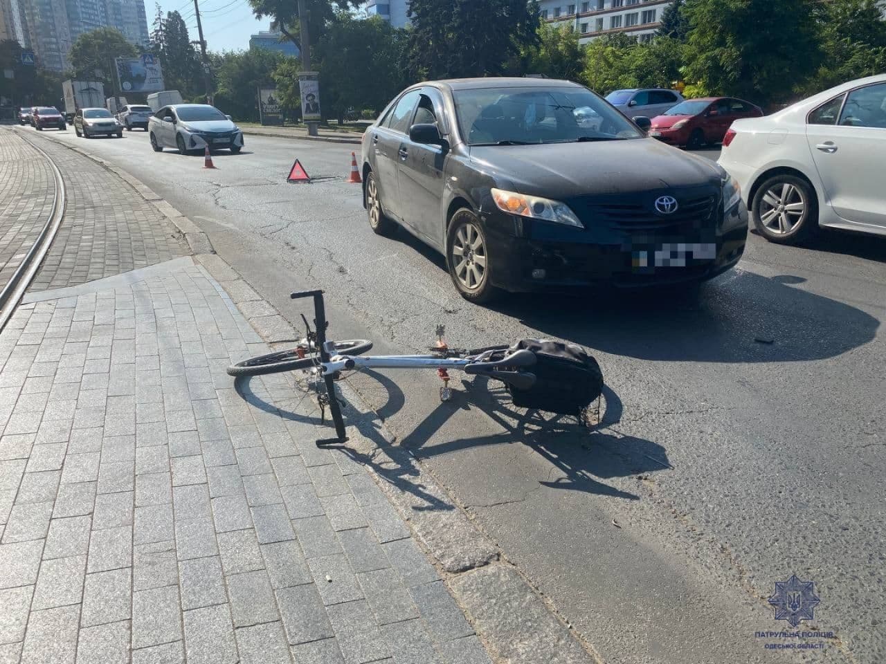 Снимок с места происшествия по улице Генуэзской. Фото полиции области