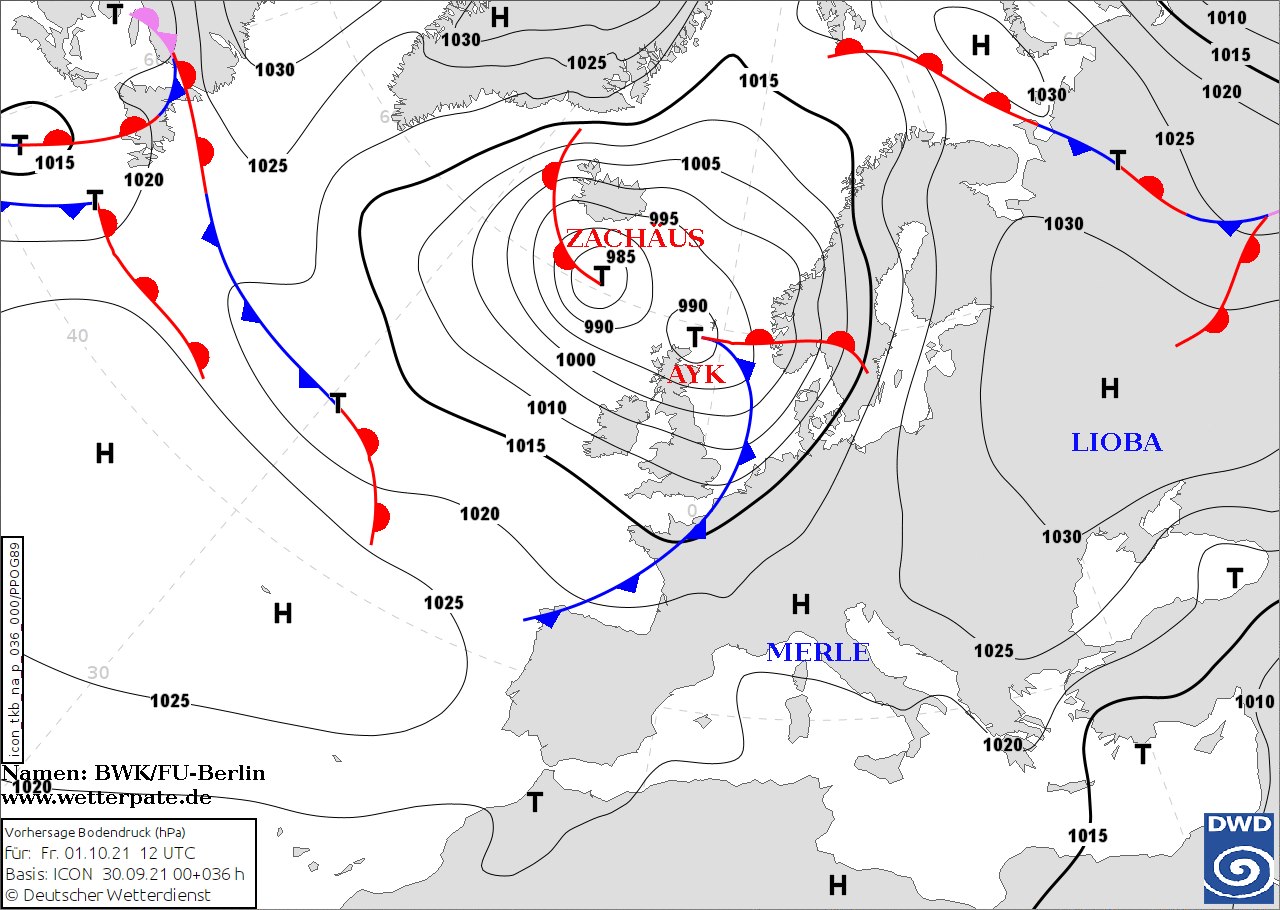 Карта с антициклонами. Фото: Наталка Диденко