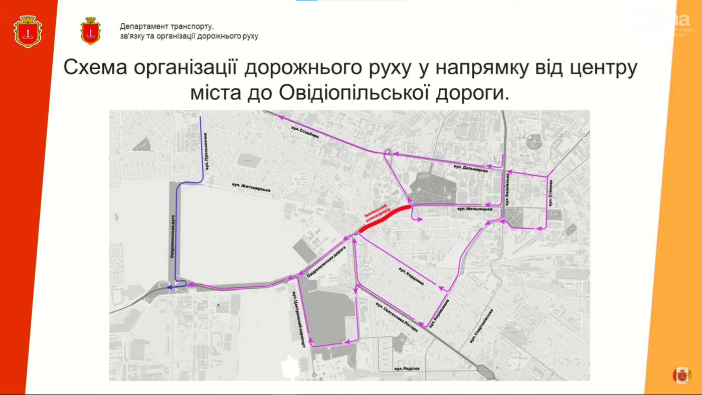 Схема объезда Ивановского путепровода. Фото городского департамента транспорта