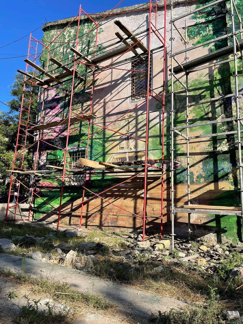 Мурал на стыке улиц Ольгиевской, Новосельского и Нежинской. Фото: Анатолий Кавун