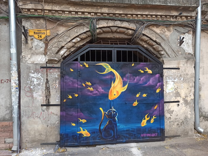 В Одессе на улице Нежинской нарисовали новый мурал. Фото: facebook.com/vik.boyko