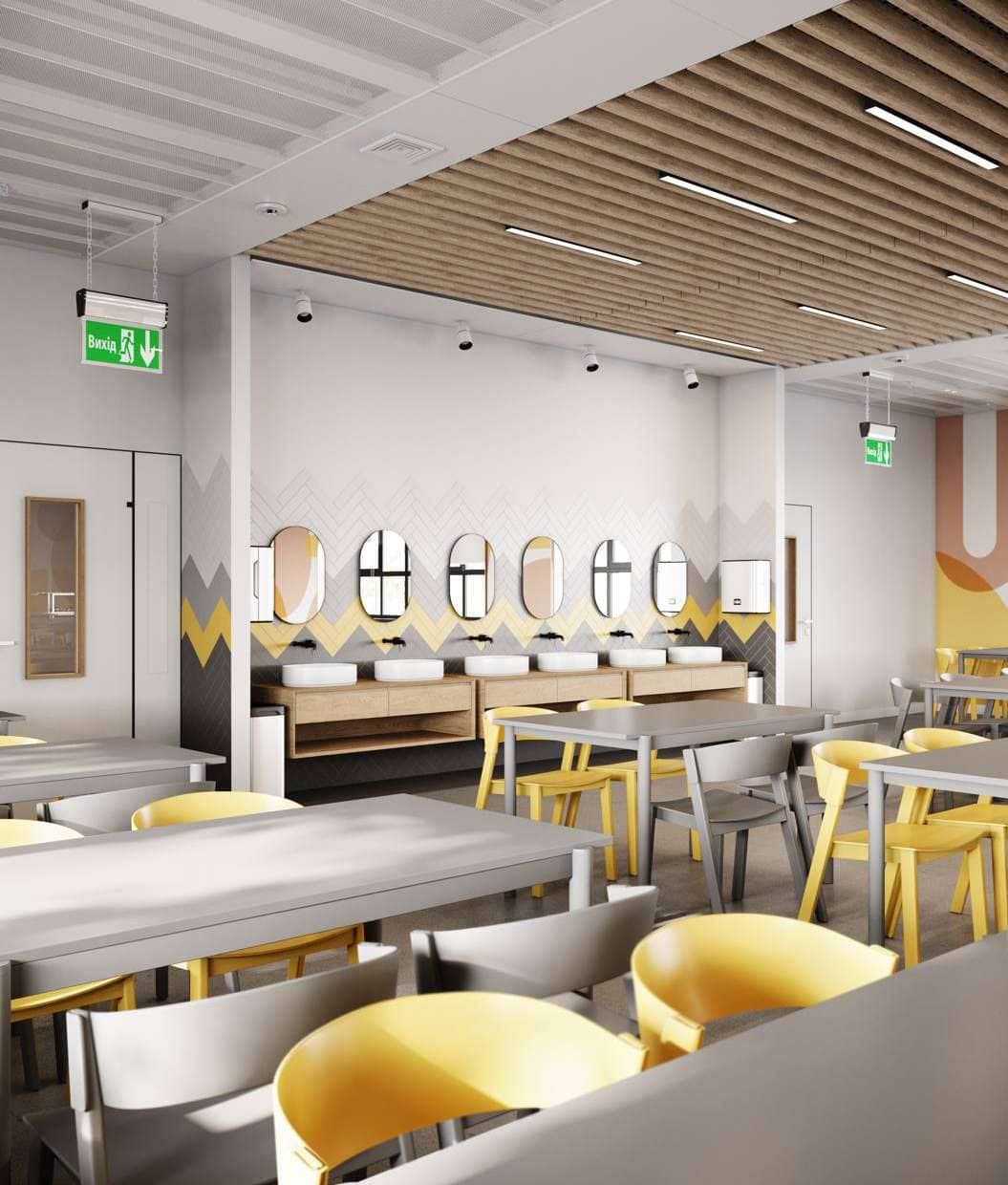 Дизайн интерьера обеденного зала.