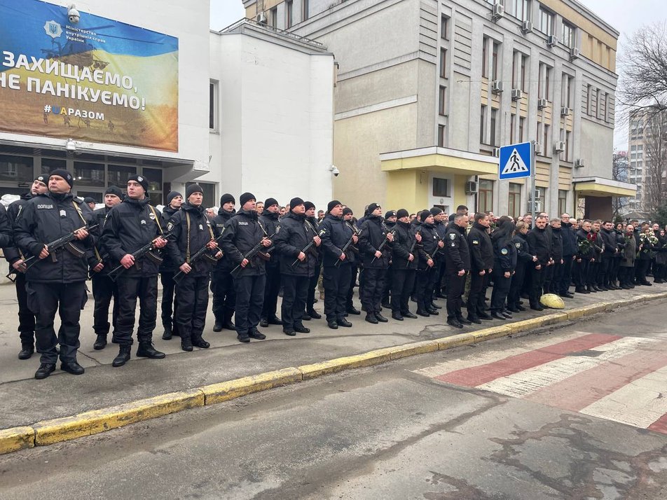 В Киеве прощаются с руководством и сотрудниками МВД