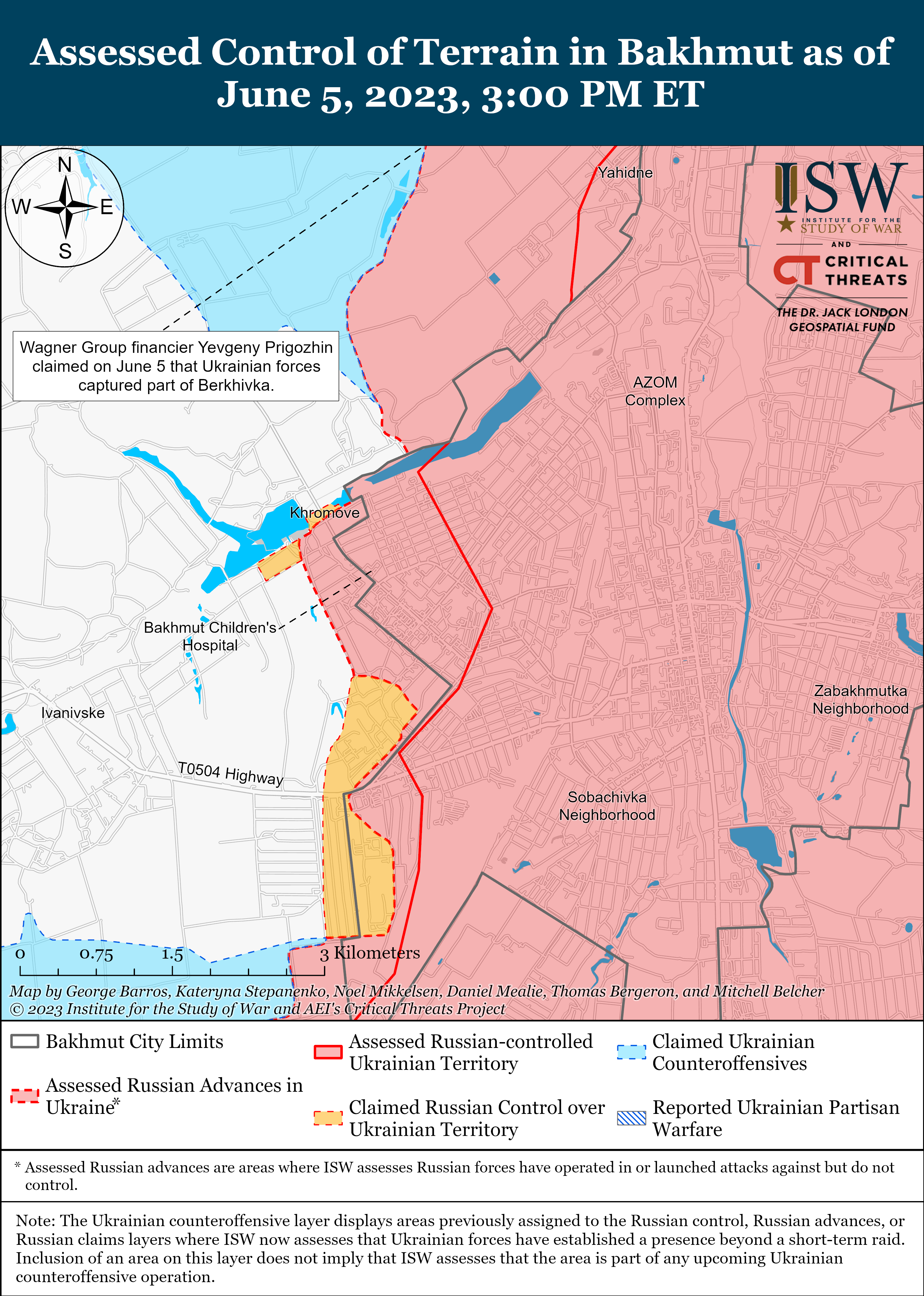 Карта боевых действий в Украине 6 июня.