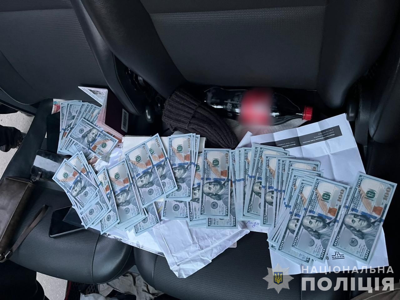 Гроші, які вилучили в іноземця.