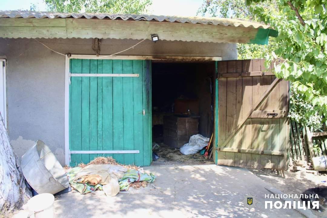 Гараж, в якому сталася пожежа.