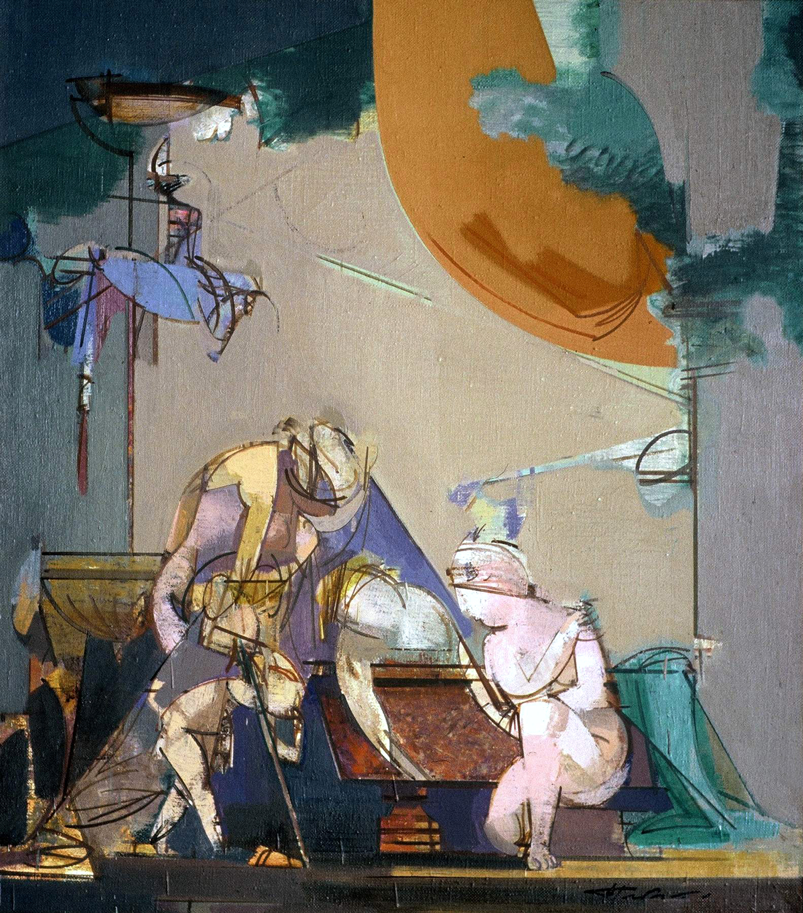 Василий Рябченко. "О Марате", 90 х 80 см, холст, масло, 1980-е года