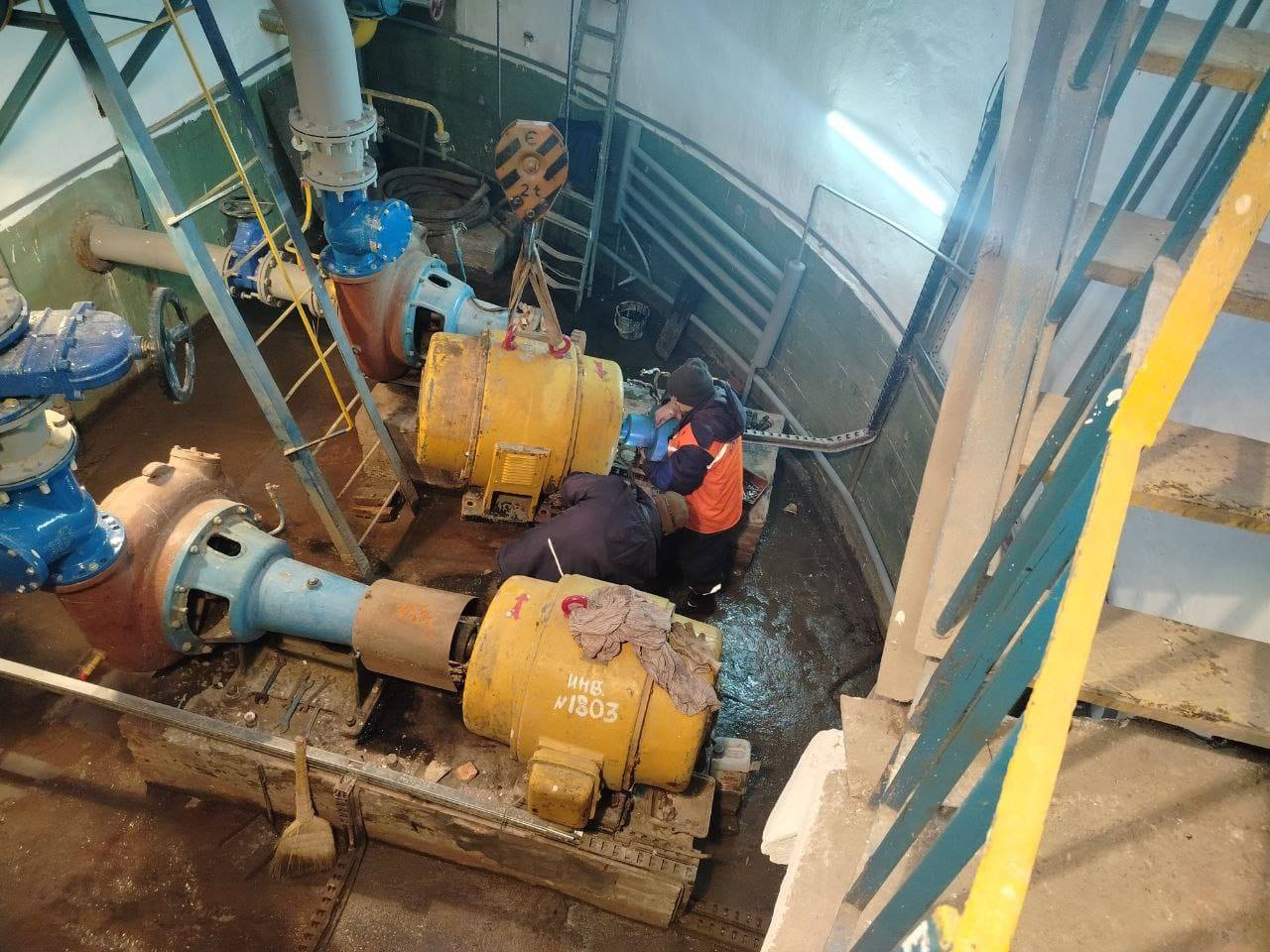 Ремонт насосной станции.