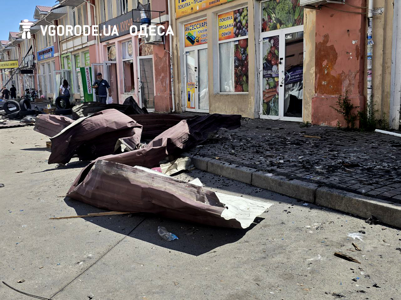 Привоз после дроновой атаки 25 июля 2025 года.