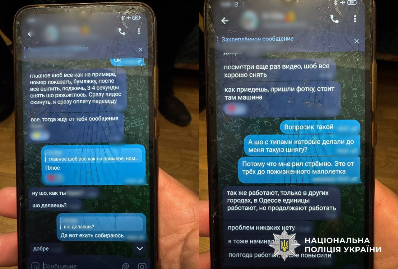 Переписка поджигательницы с куратором.