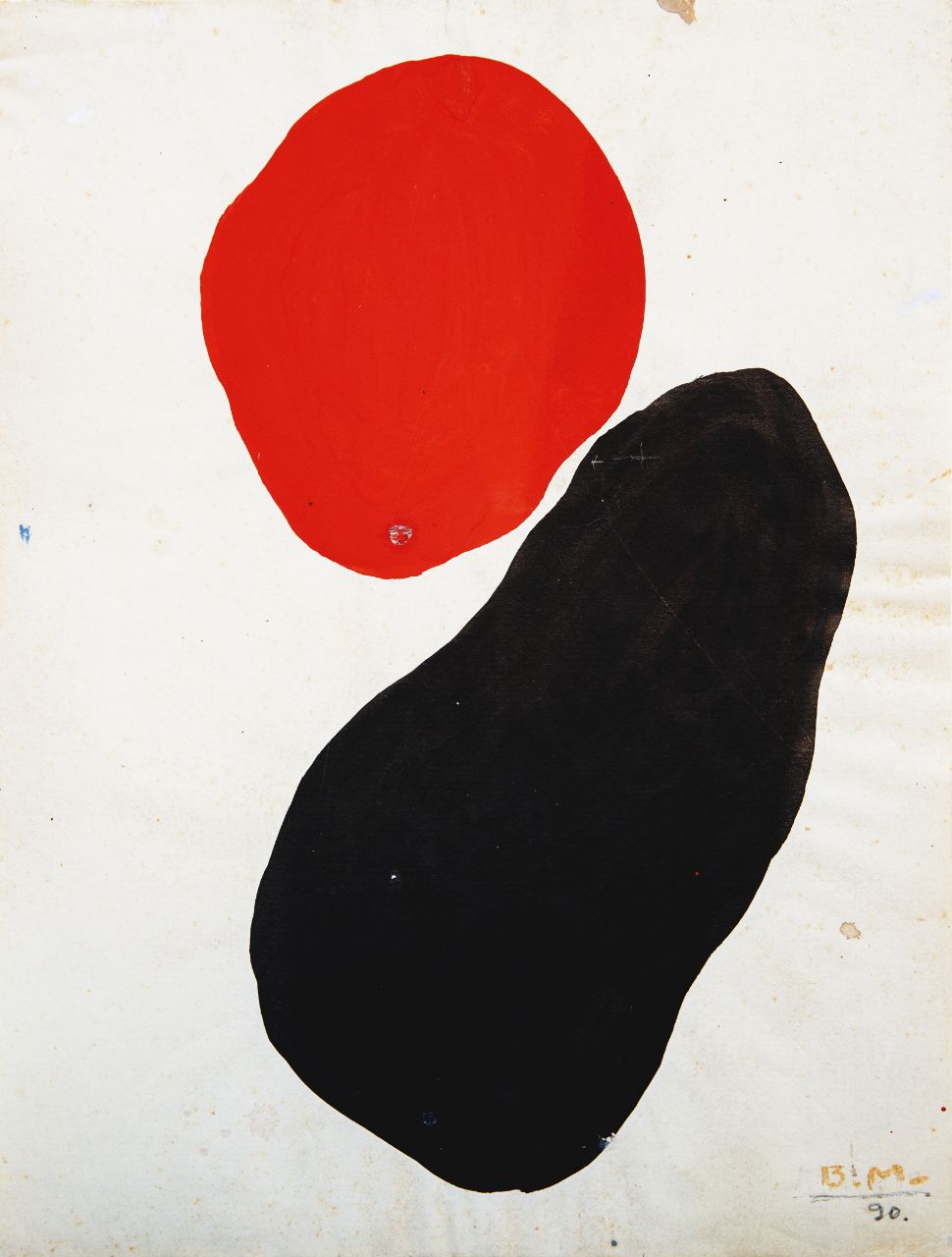 "Контрасты", 32&times;24 см, бумага, гуашь, 1990 год