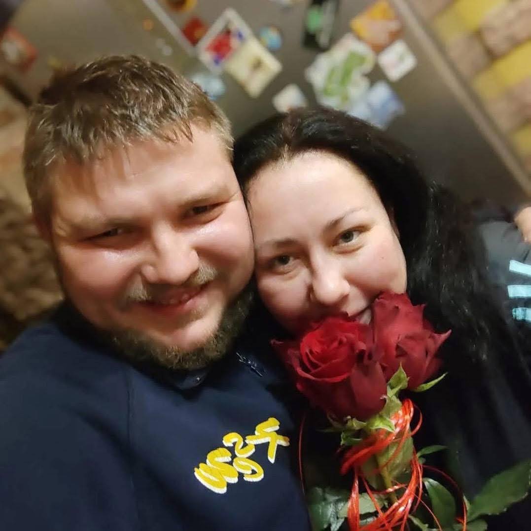 Анастасія Погорєлова з чоловіком.