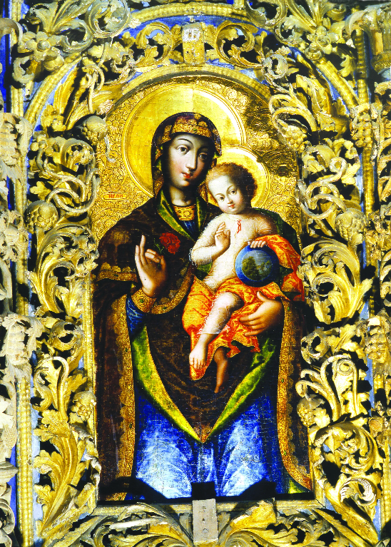 Аліпій Галик. Ікона "Богоматір Нев'янучий Цвіт". Великі Сорочинці, XVIII століття