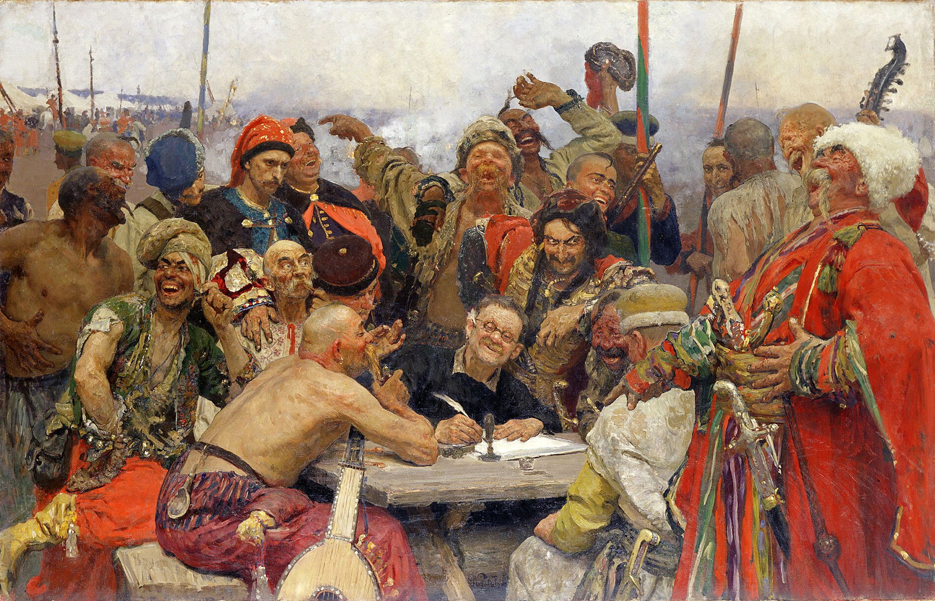 Ілля Рєпін. "Козаки пишуть листа турецькому султану", 1893