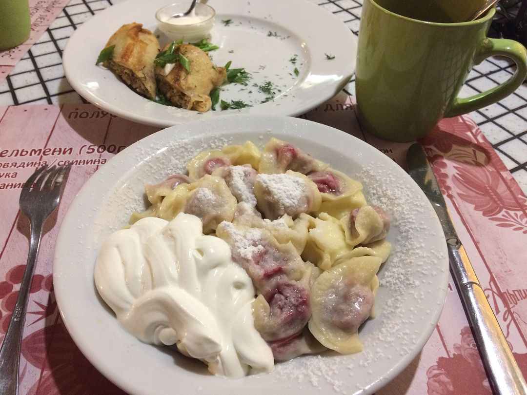 Вареники в вареничной "Альпина".