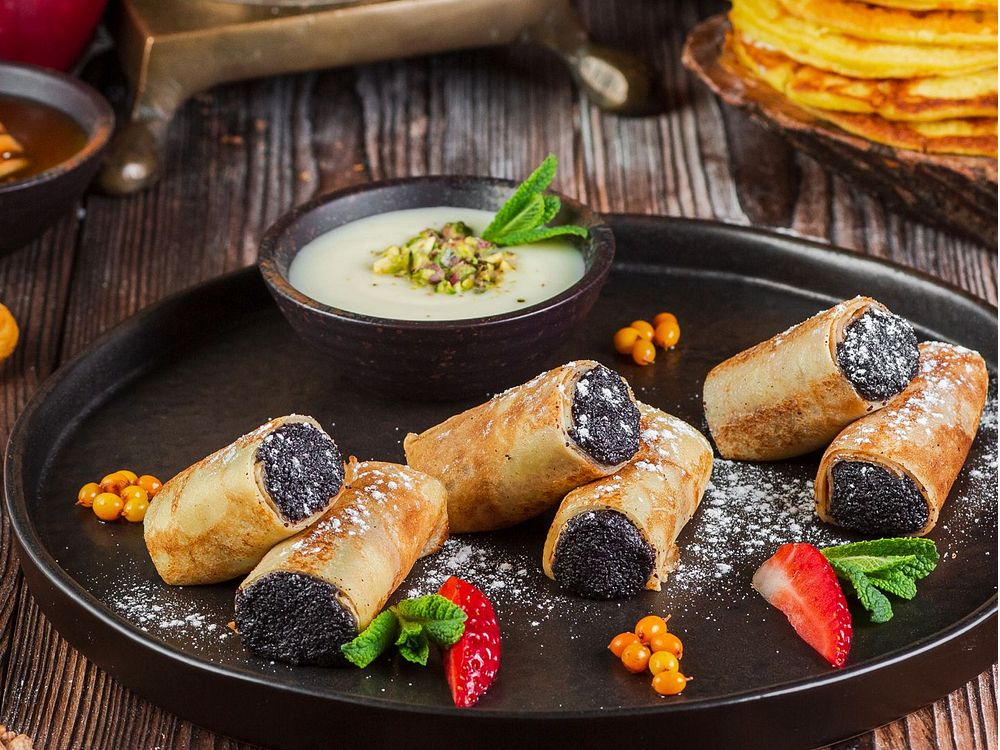 Млинці з маком у ресторані "Куманець".